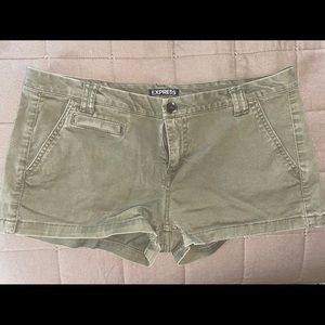 Express Olive Green Shorts